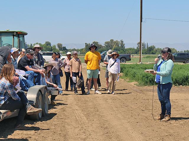 Group of visitors at field day