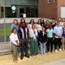 About 20 young people, an international group